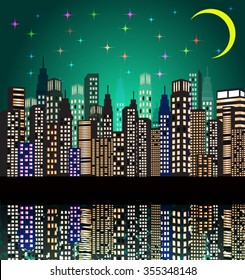 vector night city