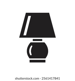 Vector Night Lamp Icon Set. Table Lamp Icons. Study Lamp Symbols