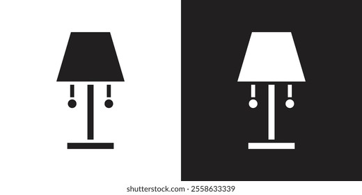 Vector Night Lamp Icons. Table Lamp Icons.