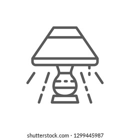 Vector night lamp line icon. Symbol and sign illustration design. Isolated on white background