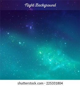 Vector night sky background