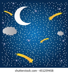 Vector night sky background