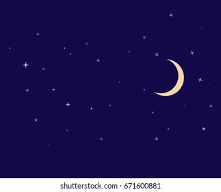 Vector night sky background