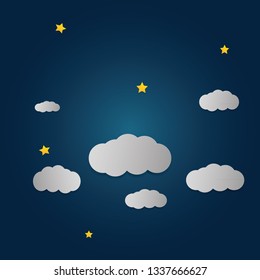 Vector night sky background stars