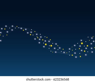Vector night sky background stars
