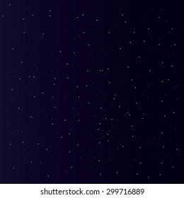 Vector night sky gem med with stars, dark background