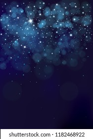 Vector night starry sky background.