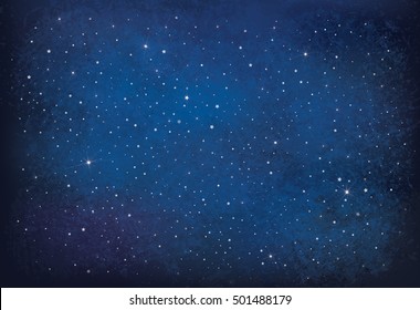 Vector night starry sky background.