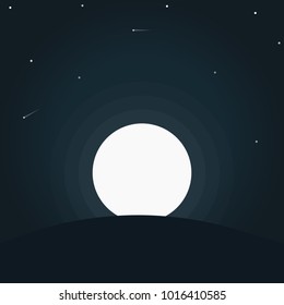 Vector of Night View vector icon illustration flat design