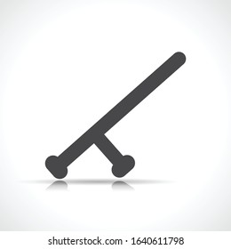 Vector nightstick icon black design
