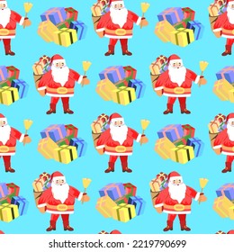 Vector - Nikolaus with gifts seamless pattern. 
