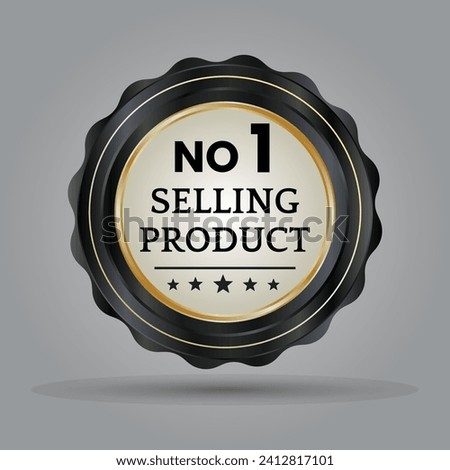 vector no 1 selling product gold label
