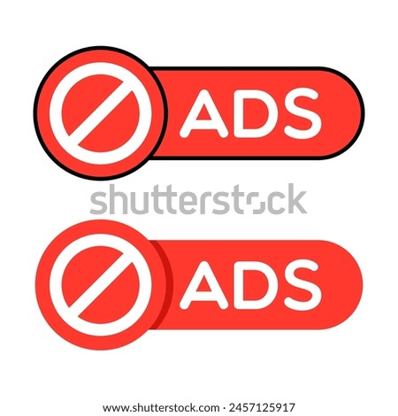Vector No Ads Label Illustration