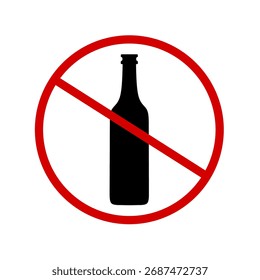 Vektor kein Alkoholzeichen auf weißem Hintergrund