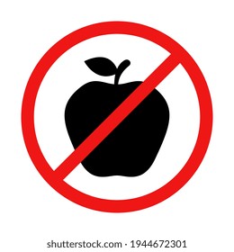 Vector No Apple Sign Illustration