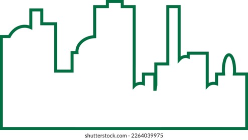 Vector no background skyline minimalistic