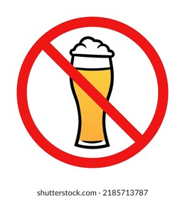 Vector No Beer Sign On White Stock Vector (Royalty Free) 2185713787 ...