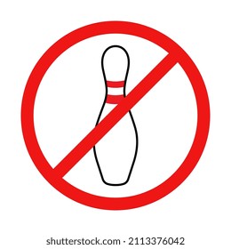 Vector No Bowling Pin Sign