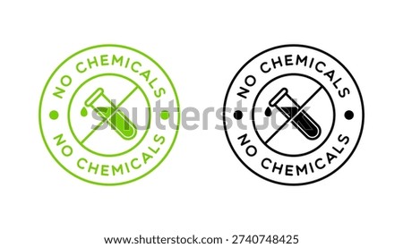 Vector No Chemicals Badge Label