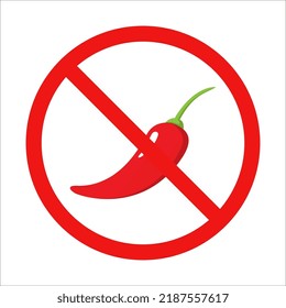 Vektorgrafik ohne Chilischoten-Zeichen auf weißem Hintergrund