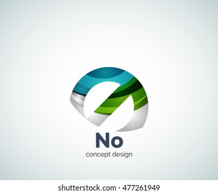 Vektor-kein-Konzept, Verbotslogo-Vorlage, abstraktes Business-Symbol