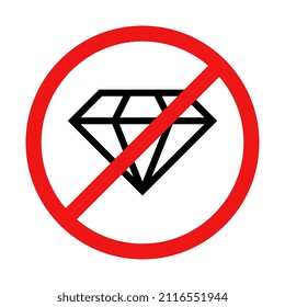 Vektor ohne Diamantzeichen auf weißem Hintergrund