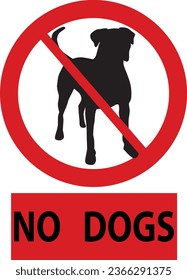Vector sin perros o mascotas Firma Ilustración