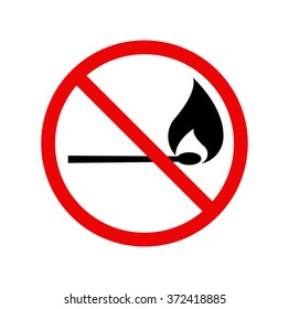 The vector of No fire vector sign