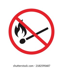 vector no fire sign icon template