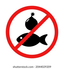 Vector Sin Señal De Bomba De Pescado Ilustración