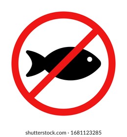 Vector No Fish Sign Illustration