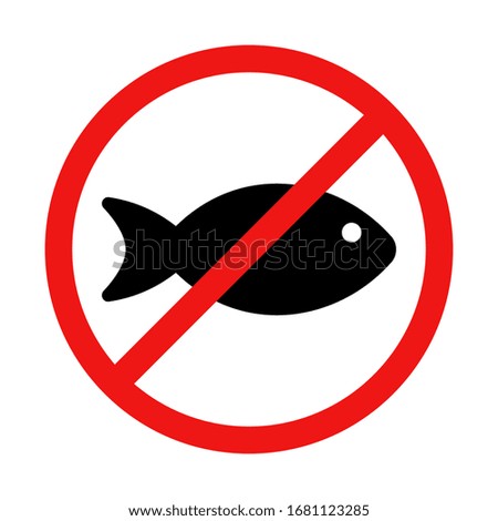 Vector No Fish Sign Illustration