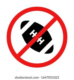 Vector No Football Illustration Sign