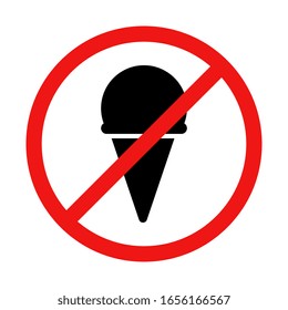 Vector No Ice Cream Sign