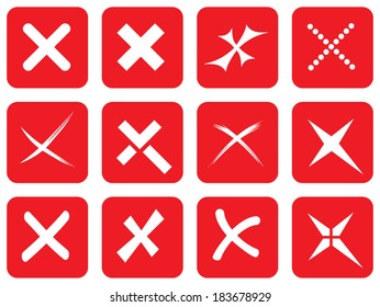 Vector no icons set. Cancel, reject button.