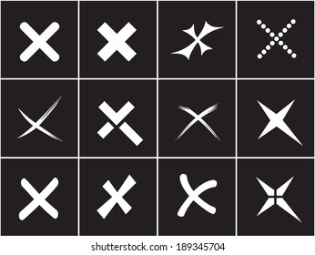 Vector no icons set. Cancel, reject button.