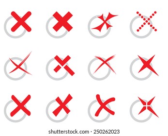 Vector no icons set. Cancel, reject button.