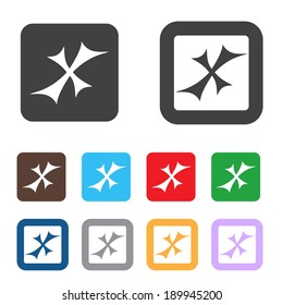 Vector no icons set. Colorful cancel, reject buttons.