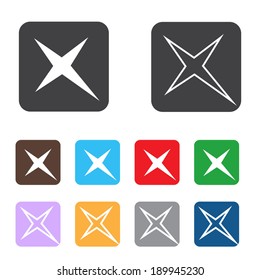 Vector no icons set. Colorful cancel, reject buttons.