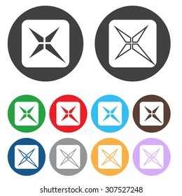 Vector no icons set. Colorful cancel, reject buttons.