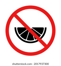 Vector No Lime or Lemon Sign Illustration