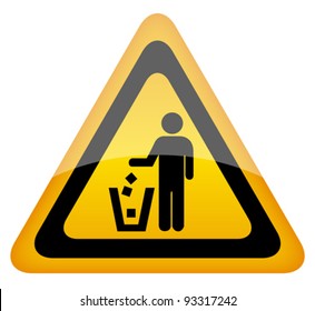 Vector No Littering Sign, Eps10