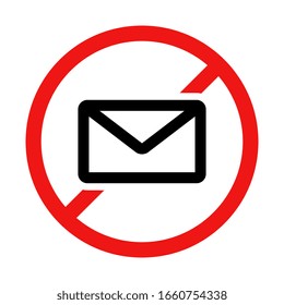 Vector No Mail Illustration Sign