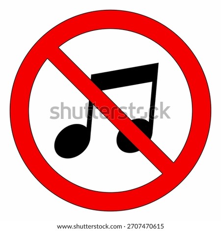 Vector No Mic No Singing Sign
