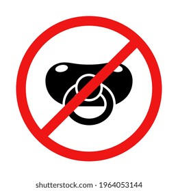Vector No Pacifier Sign Illustration
