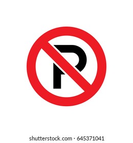 Vector no parking sign