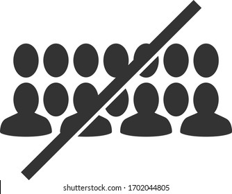 Vector no grupo personas icono plano. El estilo de pictograma vectorial es un símbolo plano en un icono de grupo de personas en un fondo blanco.