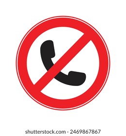 Vector No Phone Calls Sign