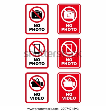 Vector No Photo No Video Recording Sign