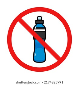 Vector No Power Drinks Sign on White Background